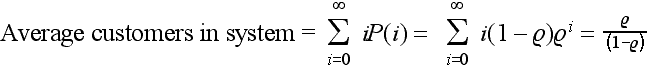 M-M-1 average no customers